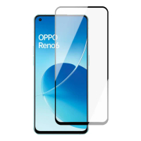 OPPO RENO 6 保護貼 買一送一滿版黑框玻璃鋼化膜(買一送一 OPPO RENO 6 保護貼)