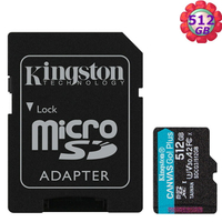 KINGSTON 512G 512GB microSDHC Canvas Go Plus 170MB/s SDCG3/512GB SD U3 A2 V30 金士頓 記憶卡【序號MOM100 現折$100】