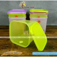 RS528 [ PER-BIJI] Toples Plastik Agogo segi 7000ml & 5000ml TEBAL/ sealware tinggi serbaguna/ sealwa