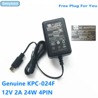 EU Plug Original 12V 2A 24W 4PIN ISO CWT KPC-024F MOSO MSA-C2000IC12.0-24P-DE AC Adapter For Hikvision Power Supply Charger