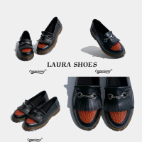 Sepatu Wanita Slipon Loafers \LAURA SHOES\" Sepatu Formal original Round toe Docmart Herlinashoes23 