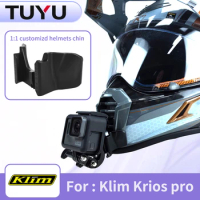 Camsteer Customized CNC Aluminium Klim krios pro Helmet Chin Mount for GoPro Max Hero12 10 9 Insta360 One X2 DJI AKASO Yi Camera