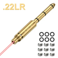 .22LR Laser Bore Sight Red Dot Boresighter End Barrel Laser Bore Sighter Fit Revolvers Pistols Rifle Air Guns Airsoft Accessory