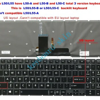 New US backlit Keyboard For Toshiba L50-B,L50T-B,L50D-B,L55-B,L55T-B,L55D-B,L50-C,L50T-C,L50D-C,L55-C,L55T-C,L55D-C L55-B5276