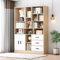 書架 書櫃 書桌 北歐書櫃簡約帶門落地現代創意簡易櫃子小書櫃收納臥室書櫃置物架