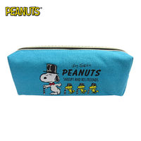 【日本正版】史努比 帆布 雙層筆袋 鉛筆盒 筆袋 Snoopy PEANUTS - 080987
