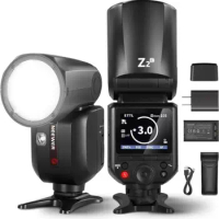 NEEWER Z2 2.4g Wireless TTL HSS Round Flash Light Speedlite for Canon Nikon Camera Z2-C Z2-N