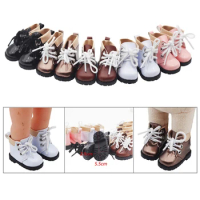 Mini Doll Shoes Martin Boots High-top PU Shoes For American Paola Reina Doll&amp;1/6 BJD Blythe EXO Doll Boots Girl`s Gift