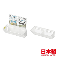 日本製 ECHO 冰箱門邊小物收納盒-斜長型可分格-可收放醬料包.調味料.美妝小物.文具收納-正版