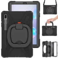 Case for Samsung Tab S6 10.5" SM-T860 Shockproof Case Shoulder Strap Screen Protective Cover for Samsung Tab SM-T860/T865/T867