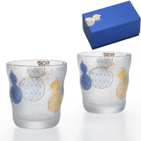【ADERIA】日本製葫蘆對杯禮盒組-335ml/1組(威士忌杯 酒杯禮盒 對杯 玻璃杯)