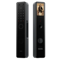 Smart Door Lock M20 Cat Eye Visible Screen Fingerprint NFC Unlock Push Pull Lock With