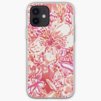 Orange And Pink Hibiscus Design Iphone T Phone Case Customizable for iPhone 6 6S 7 8 Plus X XS XR Ma