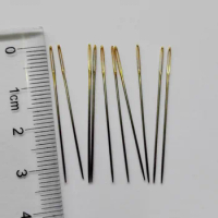 10pcs/lot #26 #24 #22 # 28 golden tail Needles for aida 9ct 11ct 14ct 18ct fabric cross stitch blunt embroider DIY needlework 2