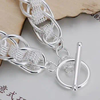 Wedding Nice Gift KN-H059 Wholesale Silver Plated Bracelet Factory Price Fashion Jewelry Centipede Charms Bracelets