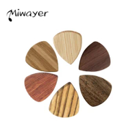 Miwayer Wood Acoustic Guitar Pick 3Pcs, 2mm String Instrument Accessories for Electric Guitar Bass Ukulele