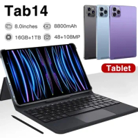 New Original tablet Tab14 8.0inch PC tablets android 16GB+1TB 8800mAh 108MP Global 5G Dual SIM Card GPS+WIFI+BT Global Version