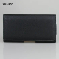 SZLHRSD Black Holster Leather Phone Case Belt Clip For Huawei Nova 2i UMIDIGI S2 Lite HomTom S12 Oukitel K10 Doogee Mix 2