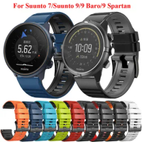 24mm Sports Silicone Strap For Suunto 9 7 D5/Suunto Spartan Sport/Wrist HR/Baro Watch Band Bracelet Replacement Accessories