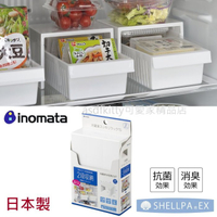 asdfkitty*日本製 INOMATA 冰箱抗菌消臭ㄇ字型收納架-2入-冰箱整理架高層板
