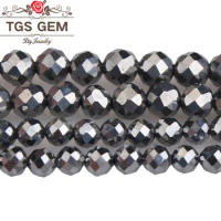 Natural Stone Beads Boutique Faceted Terahertz 2/3/4/5mm Cut Small Loose Beads For Jewelry Making DIY Necklace Bracelet