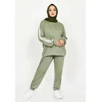 LEZAHRASIGNATURE Set Sporty Yola ABU-ABU Setelan Training Olahraga Wanita Pria Lengan Panjang Jumbo 