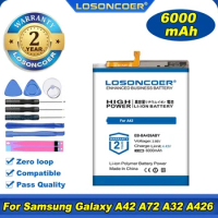 LOSONCOER Battery 6000mAh EB-BA426ABY For Samsung Galaxy A42 A426 A32 A72 5G SM-A326B SM-A426B SM-A726B