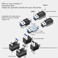 Aluminum To USB Type A Adapter Portable Type C OTG Converter Male USB Adapter For Mobiles Laptop And Tablets