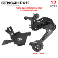 SENSAH MTB RX12 12s Speed Derailleurs Groupset for MTB Bike 1X12 Speed 12v Rear Derailleur Kit Compatible SHIMANO M6100 M7100