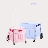 Wholesale Supplier Cheap Climbing Stairs Market Durable 4 8 Wheels Smart Folding Foldable Shopping Trolley Carts Storage Groceri