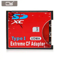 CY SD SDHC SDXC to 3.3mm High-Speed Extreme Compact Flash CF Type I Height Adapter Card for 16GB 32GB 64GB 128GB