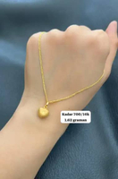 Set Kalung Liontin Hati Polos Model Pasir Koleksi Josean Emas Asli