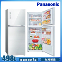 【Panasonic 國際牌】498L一級能效智慧節能雙門變頻冰箱(NR-B493TG-W)