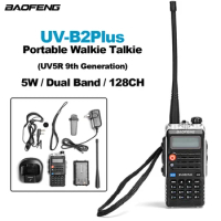 BAOFENG UV-B2PLUS Walkie Talkie UV5R 9th Generation Portable Two Way Radios BF-UVB2PLUS 5W Dual Band Wireless Handheld Radios