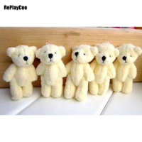 50pcs/lotMini Teddy Bear Stuffed Plush Toys Small Bear Stuffed Toys 6cm pelucia Pendant Kids Birthday Gift Party Decor 071