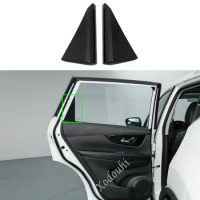 Carbon Fiber Car Rear Door A Pillar Triangle Cover Frame Trim Inner Accessories For Nissan X-trail Xtrail Rogue 2021 2022 2023
