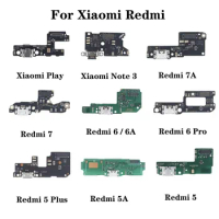 USB Charging Dock Port Board Connector Flex Cable With Microphone Module For XiaoMi Play Note 3 Redmi 5 5A 5plus 6 6A 6Pro 7 7A