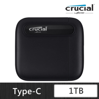 【Crucial 美光】X6 1TB Type-C USB 3.2 Gen 2 外接式ssd固態硬碟 (CT1000X6SSD9)