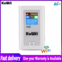 KuWFi 150Mbps 4G Router 5200mAh Mobile Wi-Fi Hotspot Device High Speed Wi-Fi Portable Router Hotspot Wifi Devices For Travel