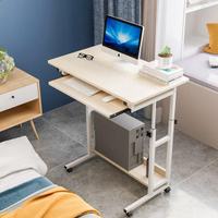 電腦台式桌家用簡約現代床邊桌省可移動懶人桌簡易單人小桌子 交換禮物