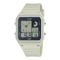 【CASIO 卡西歐】輕巧電子錶 時間雙顯示 米白色 環保材質錶帶 生活防水 LF-20W (LF-20W-8A)