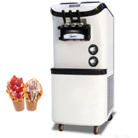 Electric Ice Cream Machine Commercial Vertical Ice Cream Vending Machine Stainless Steel Soft Ice Cream Maker