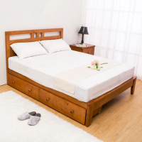 【BODEN】雀莉5.1尺實木雙人床架-抽屜型