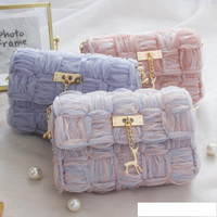 世紀美織毛線diy手工編織包包材料絲帶網格手縫自制作送女友禮物