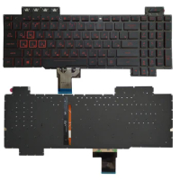 New Russian RGB Backlit For Asus TUF FX95 FX505DT FX505 FX505dy FX705G FX505gm FX95G FX80G FX504 Red backlit