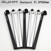 ruhm 31.8*580mm Forward Leaning Seatpost Aluminum alloy Seatpost for Brompton Bike Seat Tube Folding Bicycle Accessories