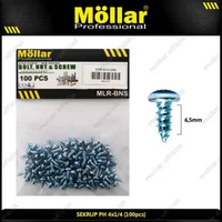MOLLAR 93-014 Skrup PH 4 x 1/4 Baut Sekrup Tapping Screw - 100 pcs