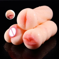 3D Realistic Throat Pussy Sex Masturbators 3 Style Artificial Vagina Oral Mouth Anal Erotic Sex Toys for Men Masturbation Doll