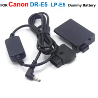 DR-E5 LP-E5 Fake Battery+ACK-E5 D-TAP Dtap 12-24V Step-Down Power Cable For Canon EOS 450D 500D 1000D Kiss F X2 X3 XS XSi T1i