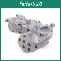 Baby Girl Unisex Toddler Shoes With Love Heart Print And Bow Decoration For Daily Use